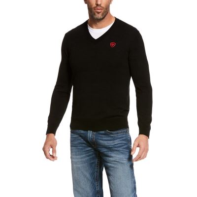 Ariat Crew Neck Siyah Kazak Erkek (17602-628)